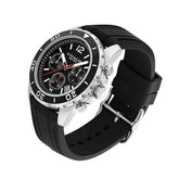 KENT CHRONOGRAPH BLACK SILICON STRAP MEN'S WATCH 14602565